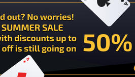 Missed out? No worries: we continue our summer promotion with discounts up to 50%!